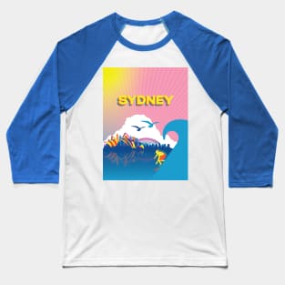 Psychedelic Sydney Sunset Baseball T-Shirt